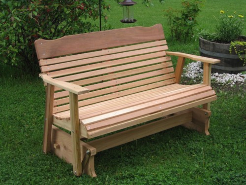 Kilmer Cedar Porch Gliders , Amish crafted outdoor furniture
