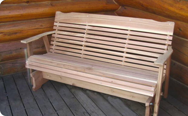 Amish Crafted Includes Chain & Springs Kilmer Creek 5 Cedar Porch Swing W/Stained Finish 